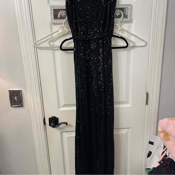Elegant Black Sequin Jumpsuit XL Fashion Nova - Picture 10 of 13